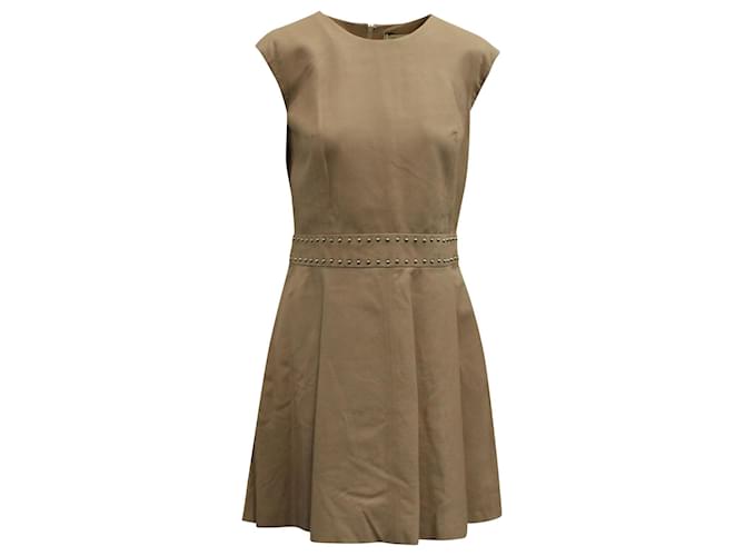 Yves Salomon Abito Fit and Flare Yves Solomon in pelle rosa