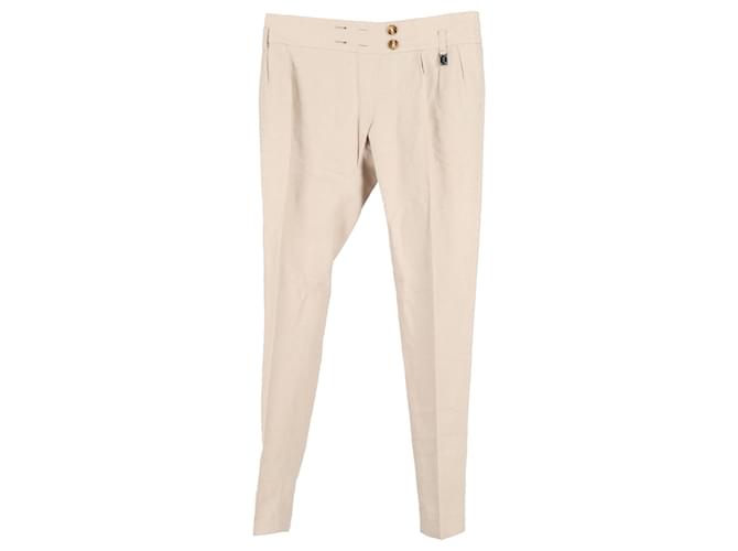 Pantaloni tapered Michael Kors in cotone beige Marrone