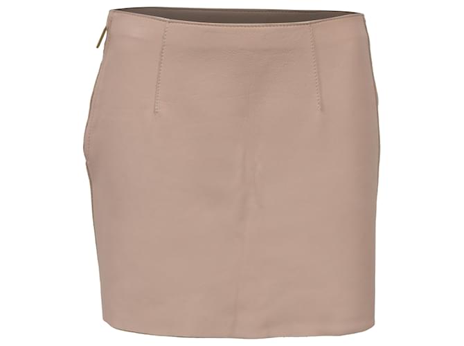 Gonna a matita mini Dsquared2 in pelle nuda Marrone Carne