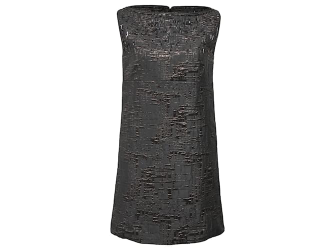 Abito shift mini impreziosito in poliestere nero Dsquared2