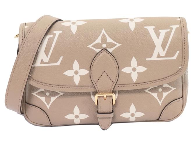 Borsa a spalla 2 in 1 Louis Vuitton Monogram Empreinte Diane M46583 Beige