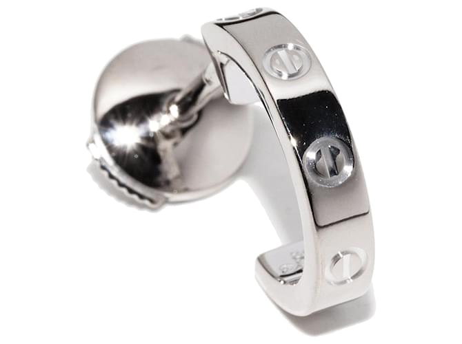 Orecchino Mini Love K18WG Cartier Singolo B80289 Bianco