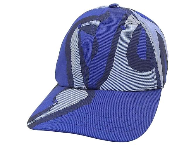 Autre Marque Cappellino da baseball in tela Berluti blu