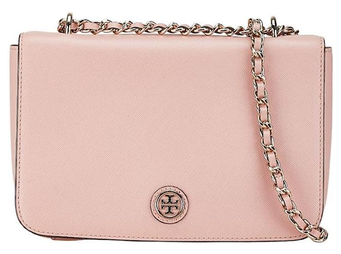 Borsa a spalla in pelle Tory Burch Rosa