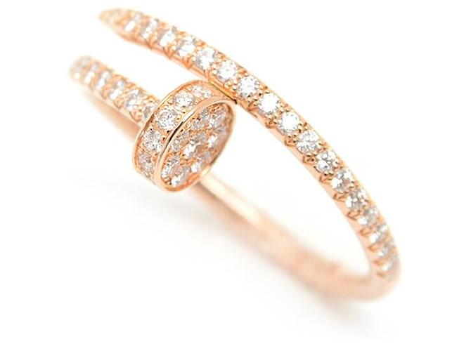 Anello in diamante Cartier 750PG Juste un Clou Taglia 56 Oro Rosa D'oro