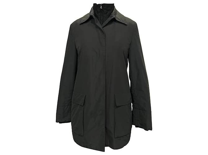 Giacca a collo alto Jil Sander in cotone grigio