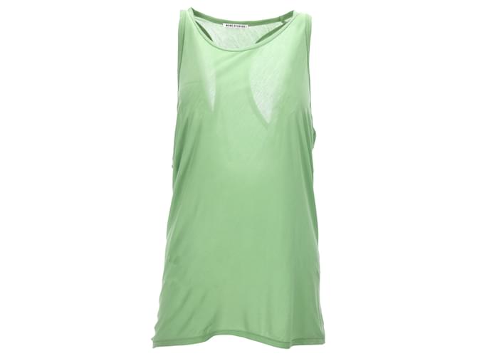 Canotta senza maniche con scollo a barca Acne Studios in lyocell verde