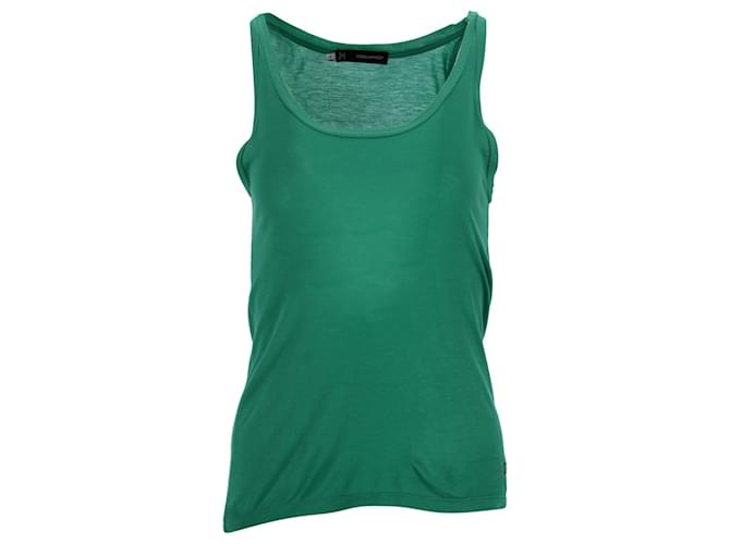 Canotta senza maniche Dsquared2 in cotone verde