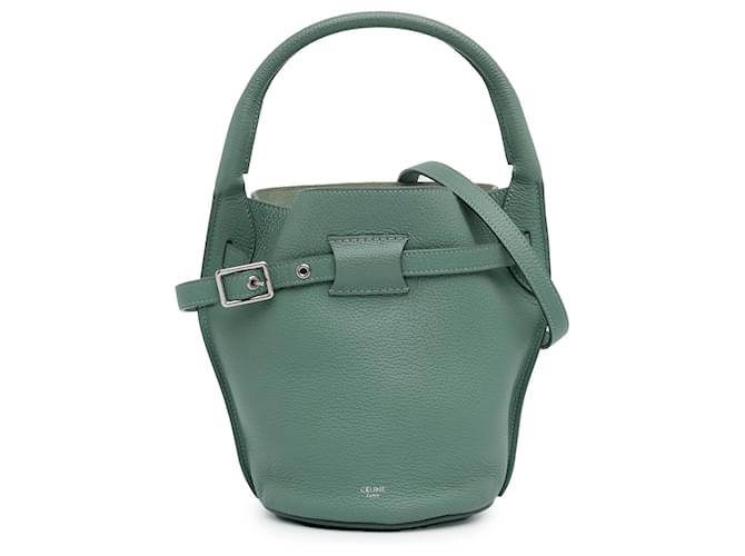 Big Bag Céline Borsa a secchiello Nano Big Verde di Celine
