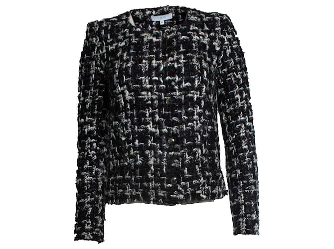 IRO, giacca in tweed Nalokie in bianco e nero
