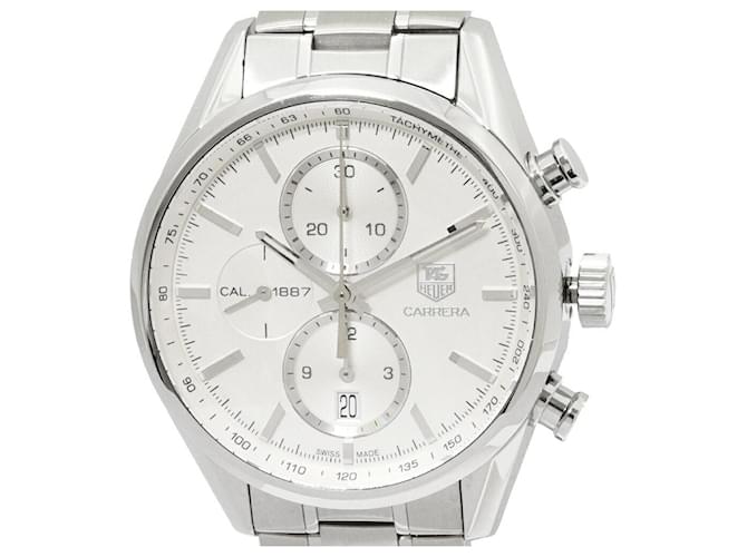 Orologio cronografo Carrera con quadrante bianco TAG Heuer CAR2111