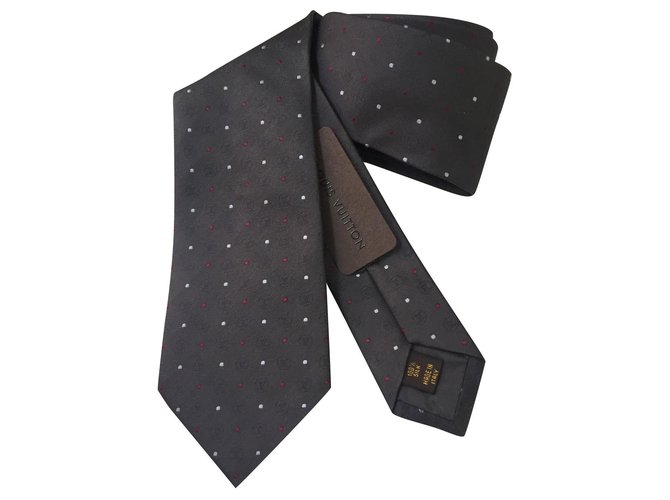 Louis Vuitton Vuitton tie Grigio antracite