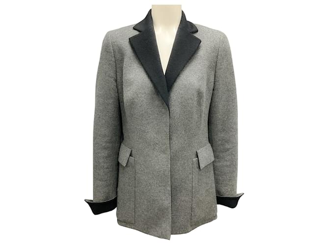 Giacca in cashmere grigia / nera Akris Grigio