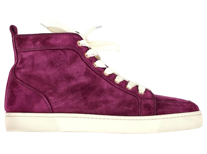Sneakers alte Rantus in suede viola di Christian Louboutin Porpora