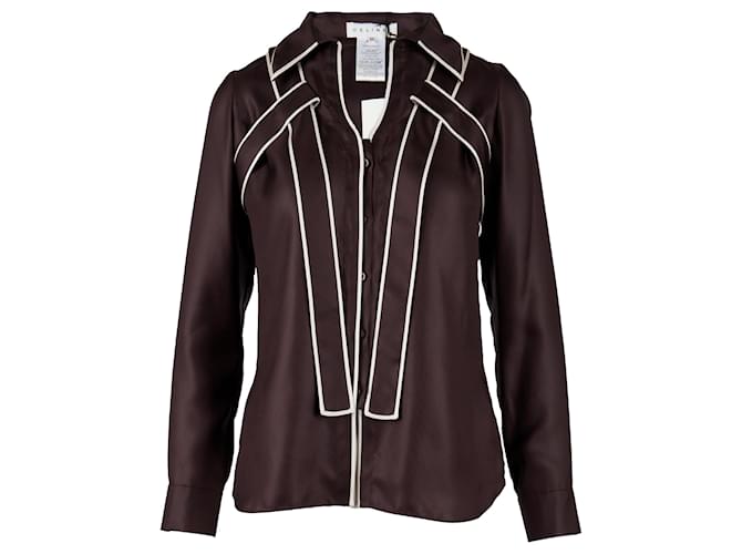 Céline Top a Contrasto Celine con Collo - '10s Marrone