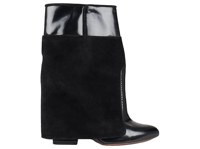 Stivaletti in suede e pelle verniciata Givenchy - '10s Nero