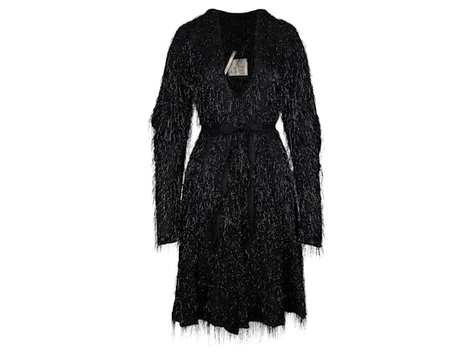 Abito con frange glitter edizione speciale Vivienne Westwood - anni '90 Nero