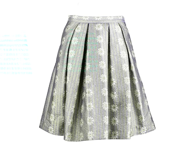 Valentino Garavani Gonna mini A-line plissettata in jacquard Red Valentino - anni '10 Multicolore