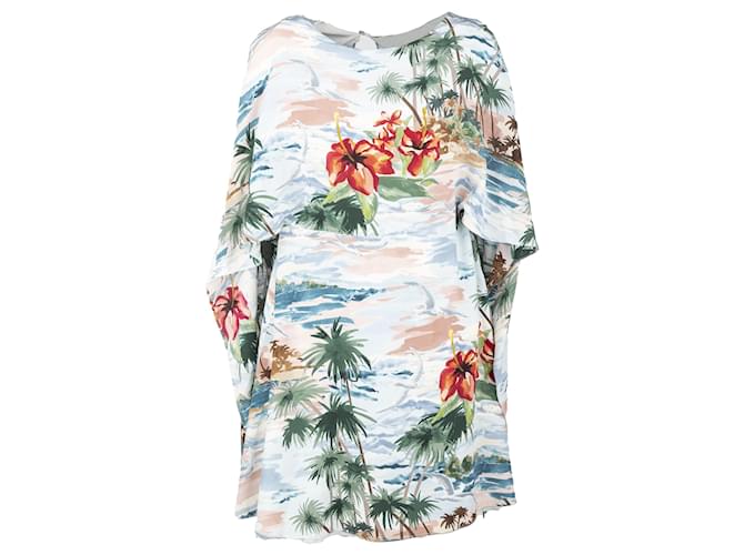 Valentino Garavani Abito Cape Couture Hawaiano Valentino - Anni '10 Multicolore