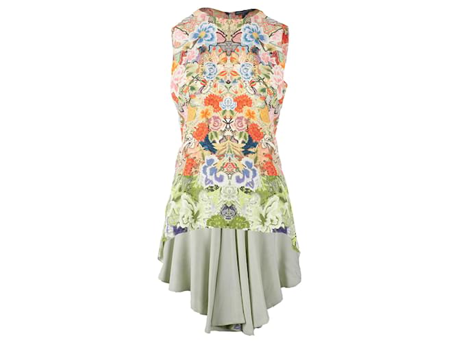 Top peplum floreale caleidoscopio Alexander McQueen - anni '10 Multicolore