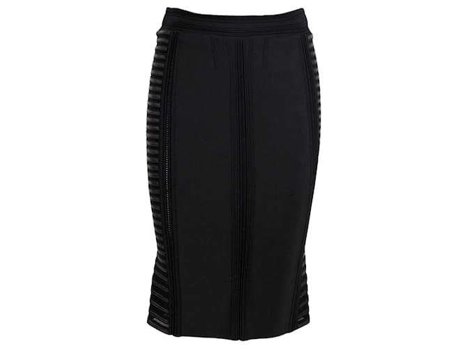 Gonna midi elasticizzata Roberto Cavalli con dettagli foderati - '10s Nero