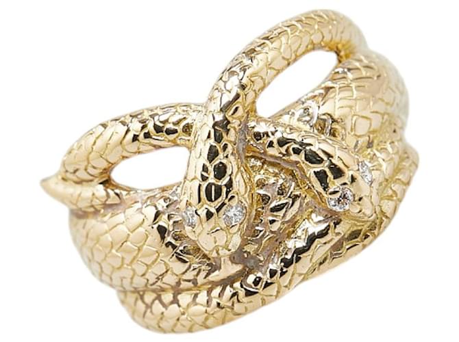 Autre Marque Anello a forma di serpente in diamante Au750 D'oro