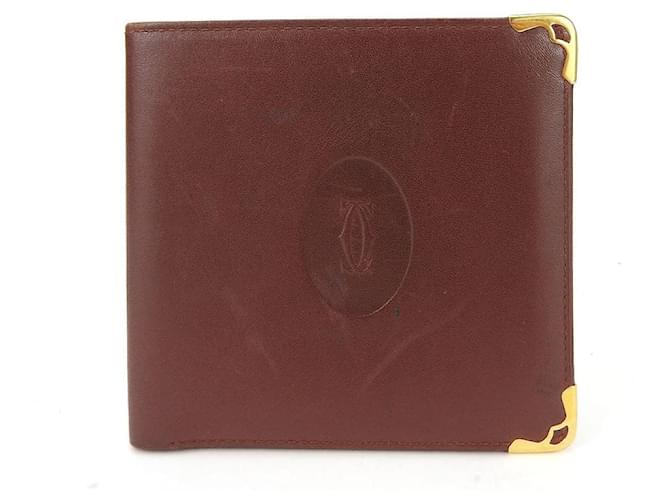 Portafoglio bifold in pelle Must de Cartier Marrone