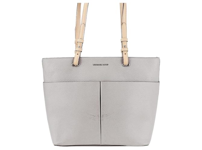 Borsa tote in pelle Michael Kors grigio beige