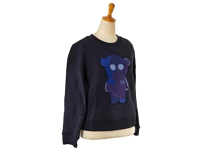 Felpa in cotone Armani Manga Bear Blu navy