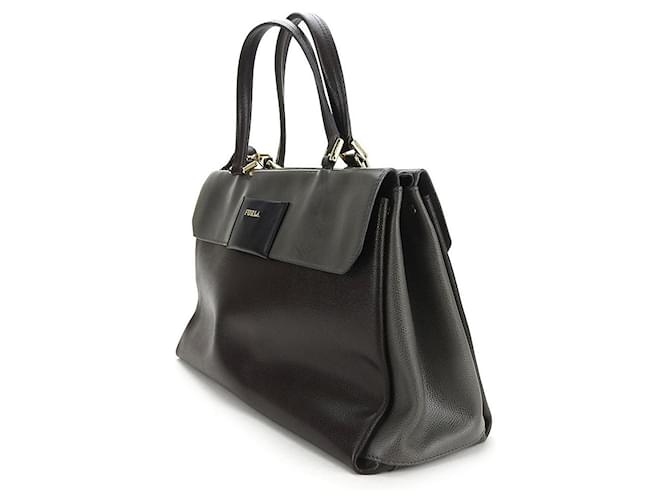 Borsa tote in pelle Furla marrone