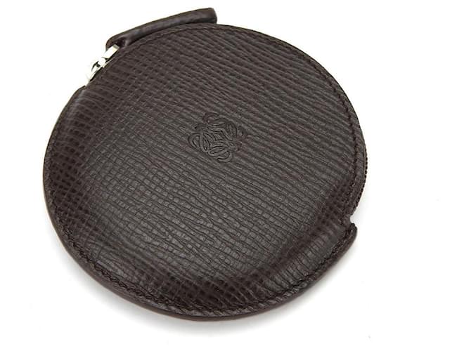 Portamonete in pelle Anagram Loewe Marrone