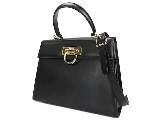 Borsa in pelle 2 in 1 Salvatore Ferragamo AF-21-2181 Nero