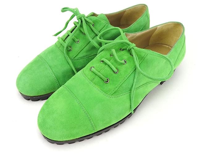 Scarpe Oxford in suede Gianni Versace Verde