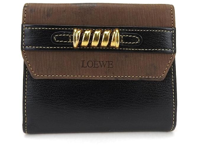 Portafoglio bifold Loewe in pelle Velazquez nera Nero