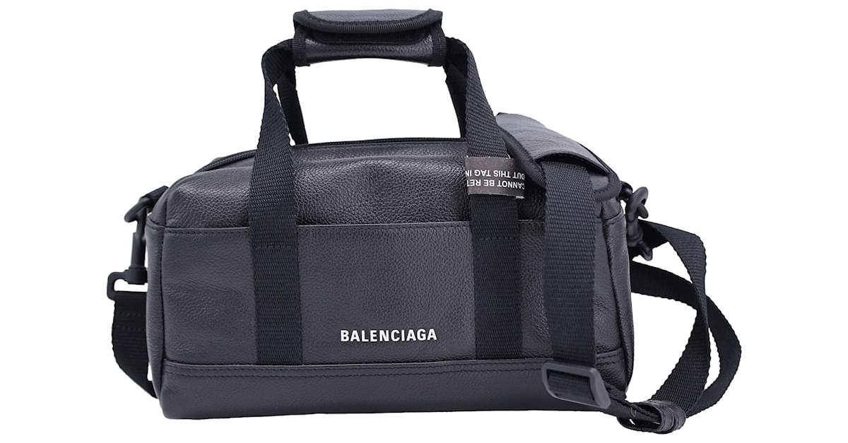 Borsa da viaggio Explorer Small di Balenciaga in pelle nera Nero