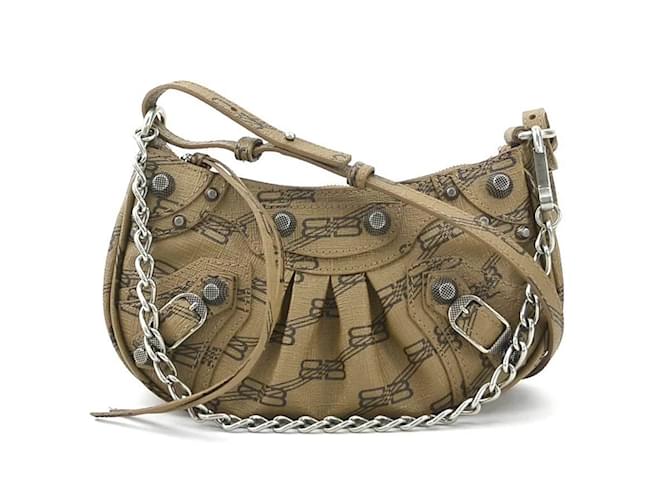 Borsa a spalla Balenciaga Le Cagoule marrone