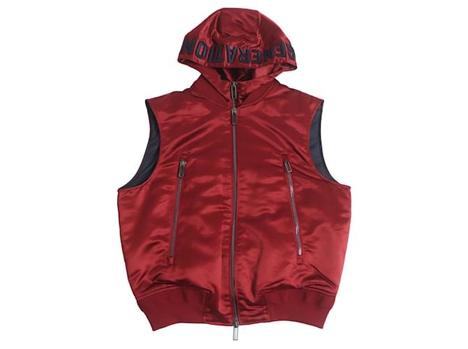 Gilet imbottito con cappuccio Emporio Armani Rosso