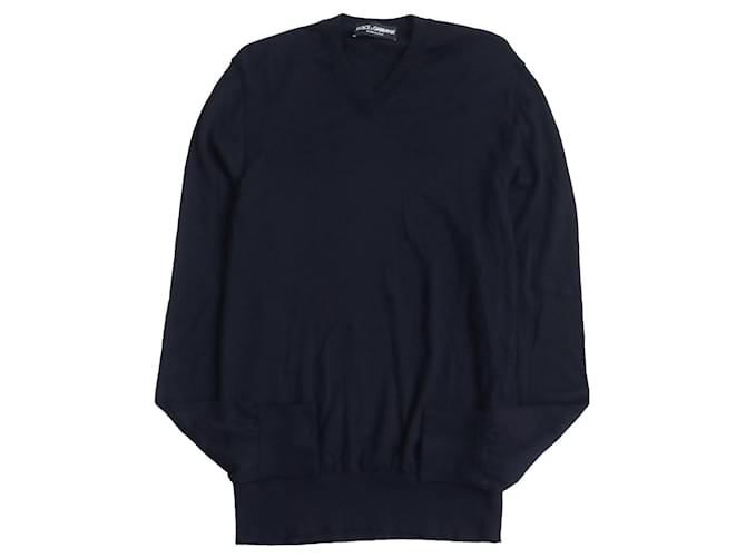 Maglione in cashmere e seta Dolce & Gabbana Blu navy