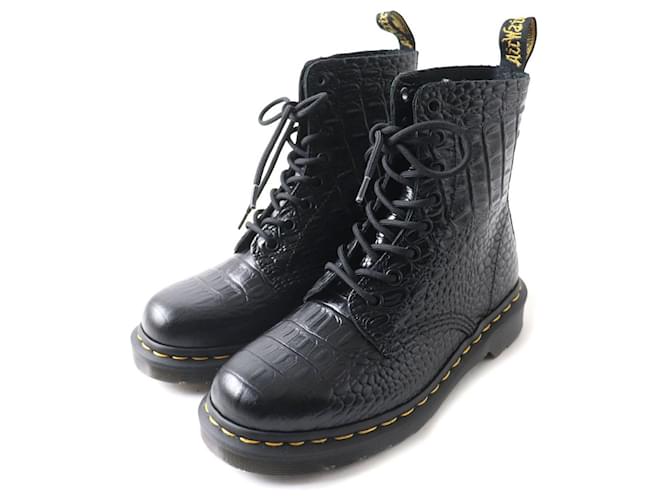 Autre Marque Stivali in pelle PASCAL CROC di Dr. Martens Nero