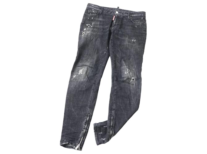Pantaloni in denim neri DSQUARED2 per donne Nero