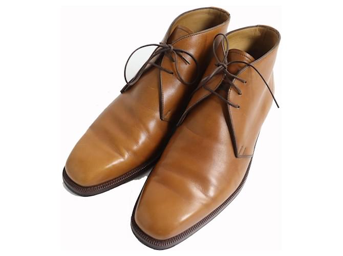 Autre Marque Stivali Chukka in pelle Enzo Bonafe da uomo taglia 7 cammello