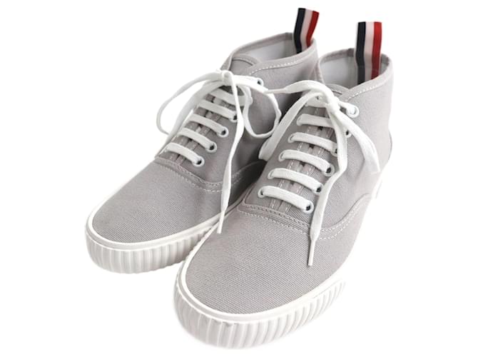 Sneaker in tela alta Thom Browne grigio 7