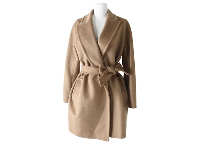 Cappotto avvolgente Manuela in cammello Max Mara beige 36