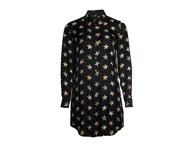 Equipment Attrezzatura, vestito camicia stampato a stelle Nero