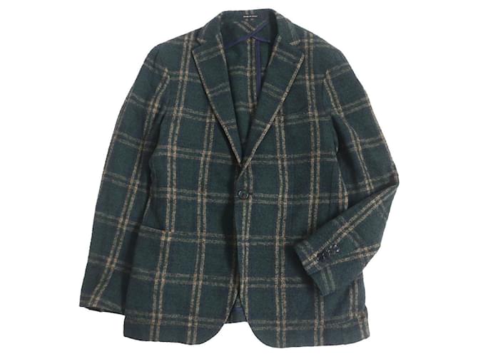 Autre Marque TAGLIATORE Giacca Blazer in Lana a Quadri Verde 50R