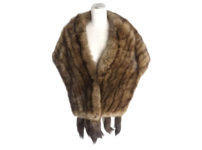 Autre Marque Stola in pelliccia di zibellino russo Guy Laroche Marrone