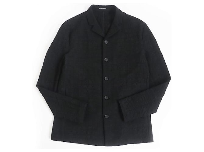 Giacca semplice Emporio Armani in viscosa, poliammide, cotone ed elastan Nero