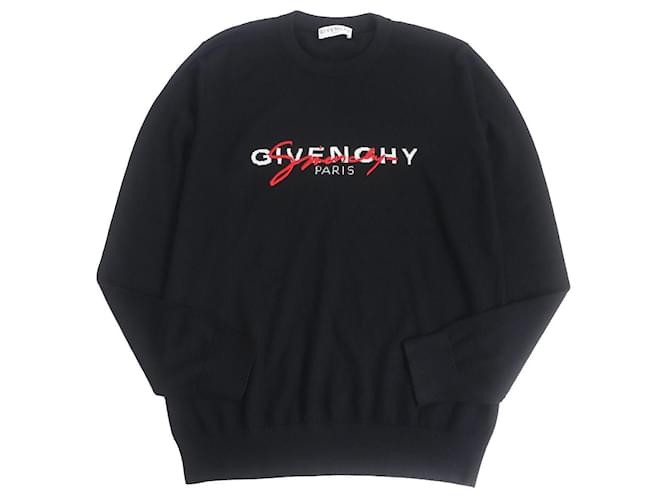 Maglione in lana XL con logo ricamato Givenchy Nero