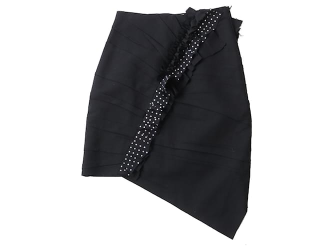 Yves Saint Laurent Gonna in lana Saint Laurent Nero