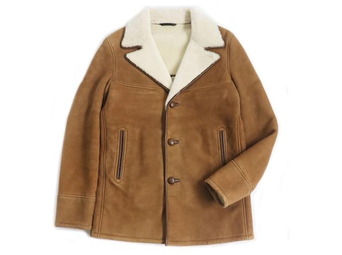 Giacca in shearling di pelle di pecora Loro Piana XS Marrone